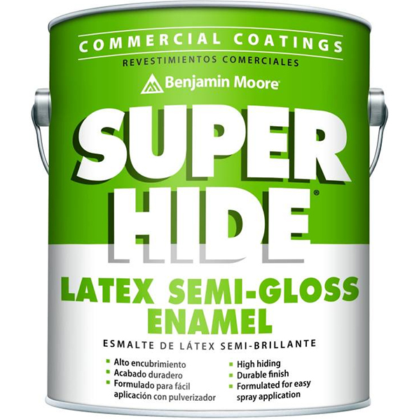 PAINT - BENJAMIN MOORE SUPER HIDE LATEX SEMI-GLOSS ENAMEL LINEN WHITE (1 GAL. 283-70)