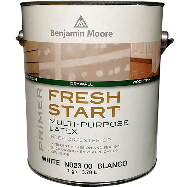 PAINT - BENJAMIN MOORE FRESH START MULTI-PURPOSE LATEX PRIMER WHITE (1 GAL. 023-00)