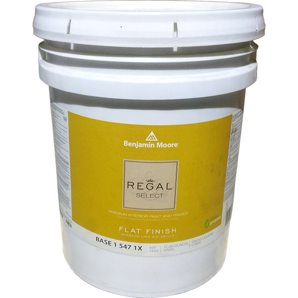 PAINT - BENJAMIN MOORE REGAL SELECT INTERIOR & PRIMER FLAT FINISH BASE 1 (5 GAL. 547-1X)