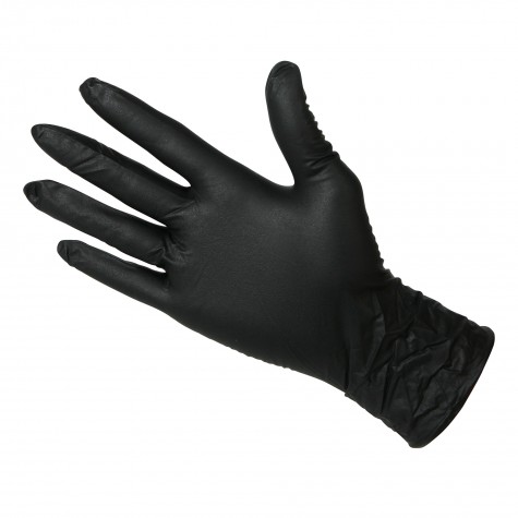 GLOVES - BLACK NIT. MEDIUM