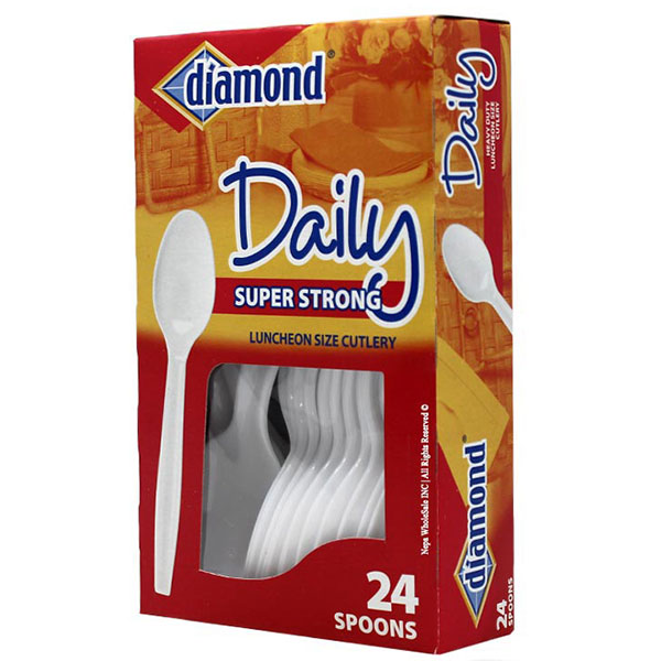 SPOON -  PLASTIC TEASPOON PK/24