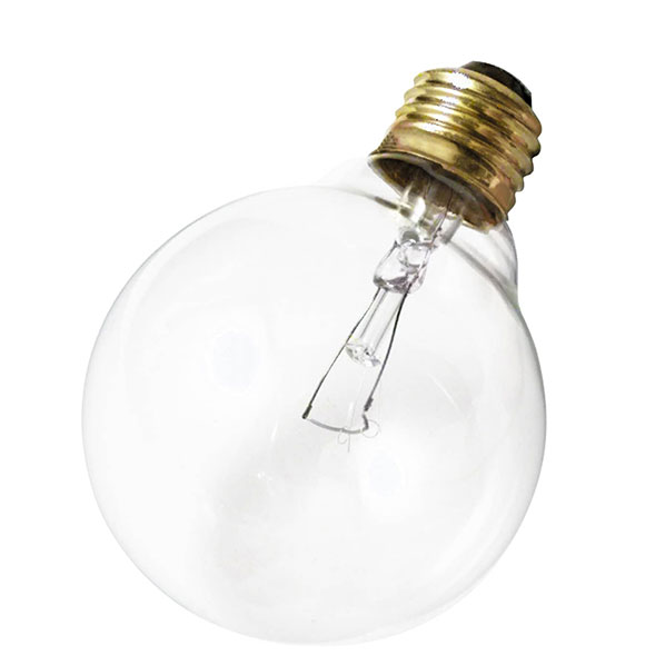 BULB - 25W G25 CLEAR MED GLOBE