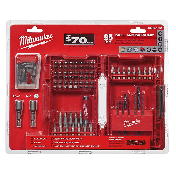 DRILL/DRIVER SET - MILWAUKEE 95 PC.