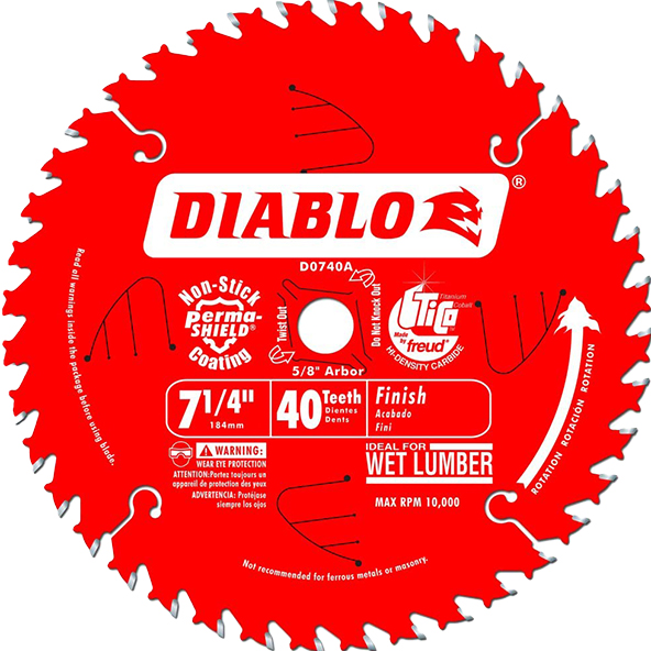 BLADE - 7-1/4" 40T CARB DIABLO