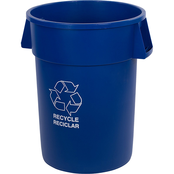 BLUE RECYCLE CANS