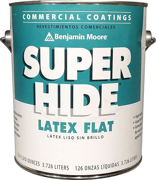 PAINT - BENJAMIN MOORE SUPER HIDE LATEX FLAT WHITE (1 GAL. 282-01)