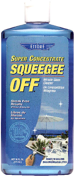 GLASS CLEANER - SQUEEGEE OFF