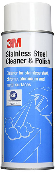 STAINLESS STEEL CLEANER & POLISH - 3M (21 OZ.)