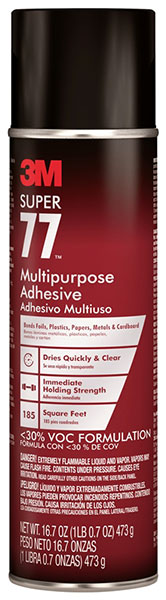 3M SPRAY ADHESIVE - SUPER 77 