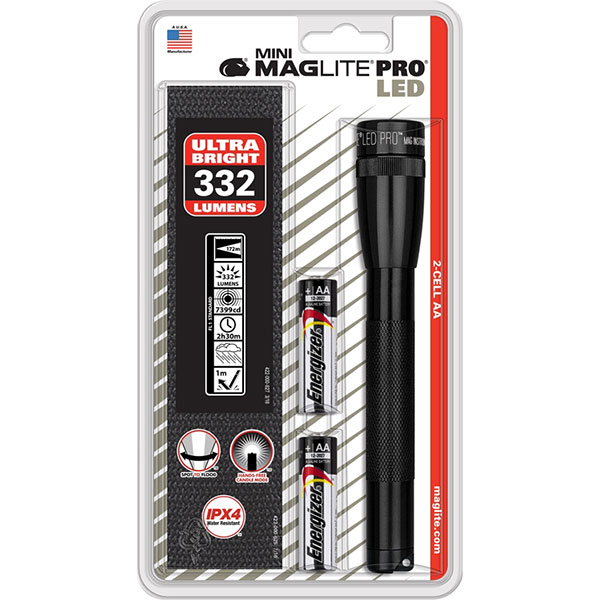 FLASHLIGHT - MAG 2AA LED PRO BLK