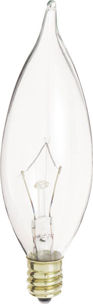BULB - 60W CLEAR FLAME CAND