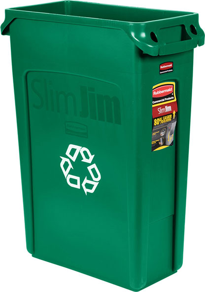 SLIM JIM CAN - 23 GAL GREEN RUBB