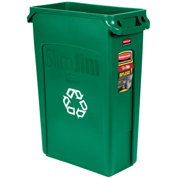 SLIM JIM CAN - 23 GAL GREEN RUBB
