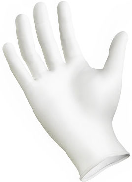 GLOVES - WHITE NIT. XL