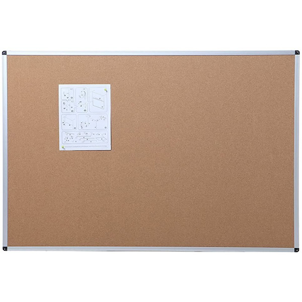 CORK BOARD - 4' X 3' W/ ALU FRAM
