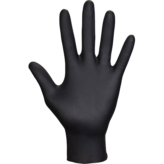 GLOVES - BLACK NIT. XL 6 MIL
