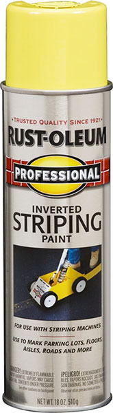 RUST-OLEUM SPRAY PAINT - YELLOW STRIPING