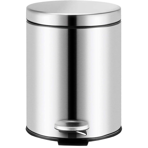 TRASH CAN - STEP STAINLES STEEL ROUND (3.2 GAL.)