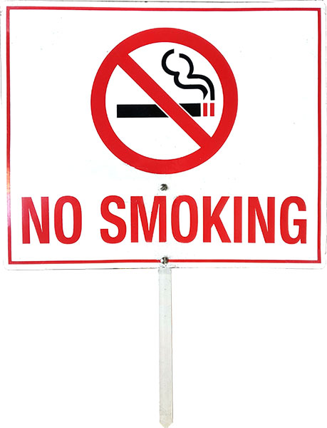 SIGN - METAL NO SMOKING W/STAKE