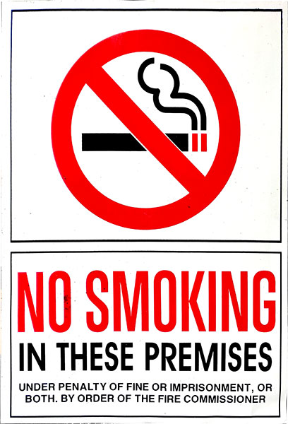 SIGN - NO SMOK W/LOGO VINYL10X14