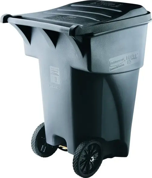 ROLLOUT - RUBB. 95 GAL. GRAY
