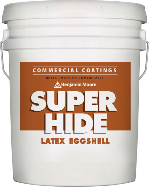 PAINT - BENJAMIN MOORE SUPER HIDE LATEX EGGSHELL (5 GAL. C286-01)