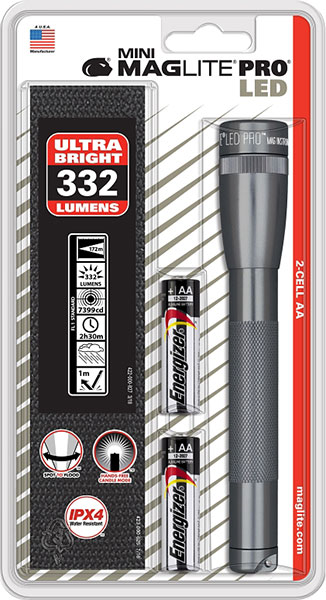 FLASHLIGHT - MAG 2AA LED PRO SLV