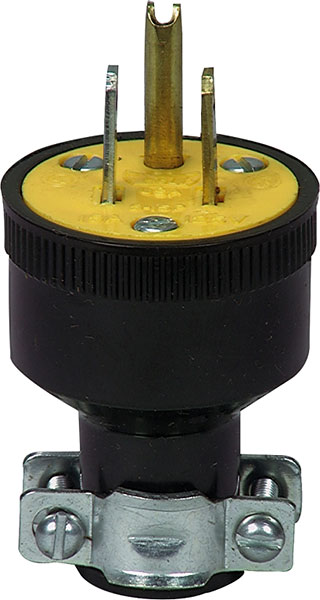 PLUG - 3 WIRE 15A HD BLACK MALE