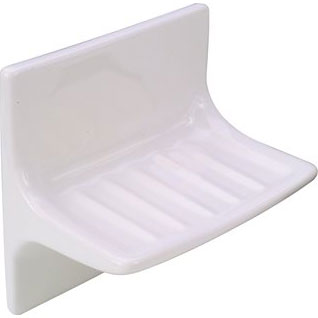 CERAMIC - SOAP DISH WHITE 4X4