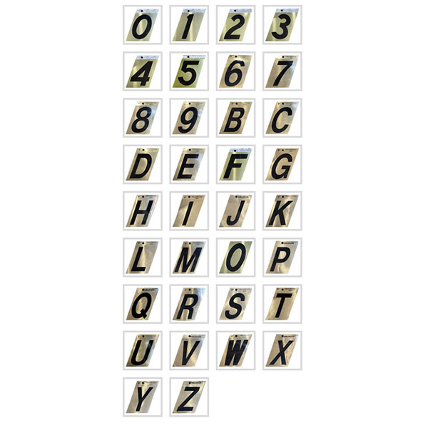 LETTERS - BLACK & GOLD MYLAR
