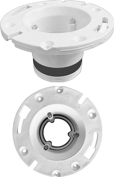 TOILET FLANGE - 4" PVC WHITE