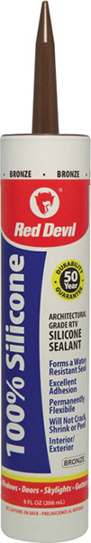 CAULK - RED DEVIL BRONZE SILICONE 