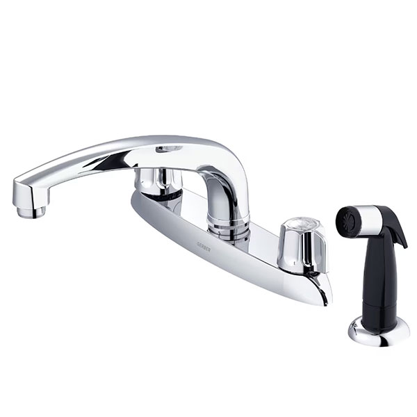 DECK FAUCET - GERBER 2 HANDLE W/SPRAY