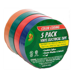 TAPE - ELECTRICAL ASST COLOR 5PK