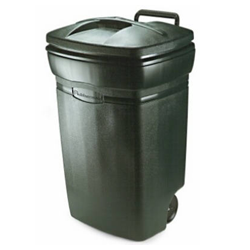 GARBAGE CAN - GREEN 45 GL W/WHEELS