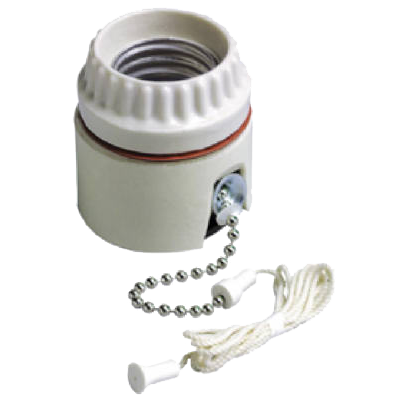 SOCKET - PORCELAIN PULL CHAIN