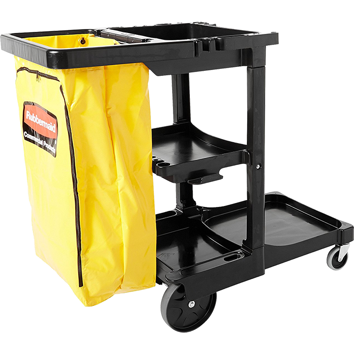 JANITORS CART - RUBBERMAID BLACK