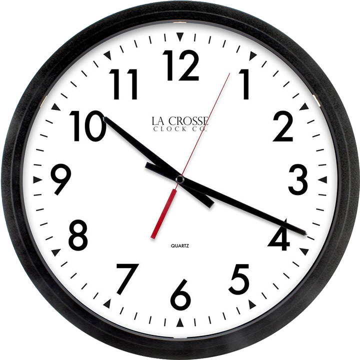 WALL CLOCK - 14" BLACK AA COMM