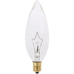 BULB - 60W CLEAR TORP CANDELABRA