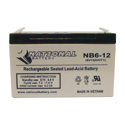 BATTERY - EMERGENCY 6V 6-12 AMP