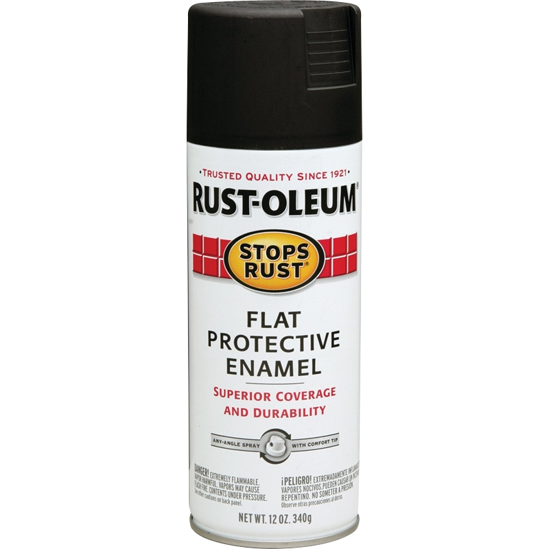 SPRAY PAINT - RUST-OLEUM FLAT BLACK ENAMEL