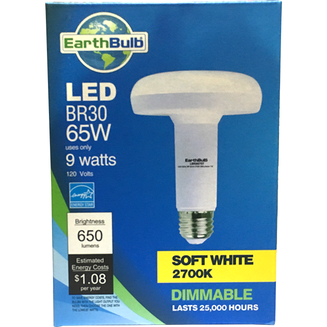 BULB - 9W (65W) BR30 LED 27K DIM