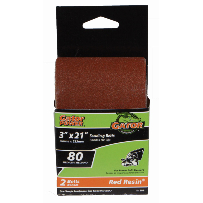 SANDING BELT -  3 X 21 #80 PK/2