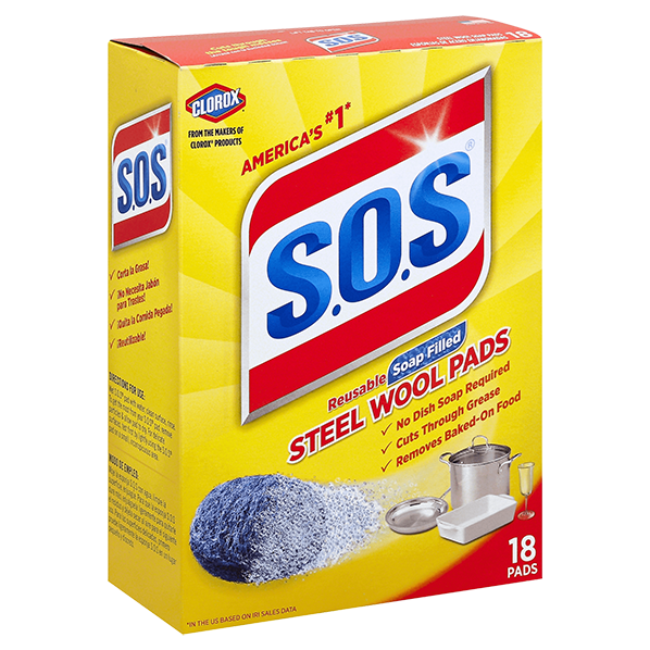 S.O.S. - STEEL WOOL SOAP PAD (18 PK.)